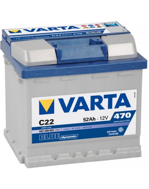 Baterie auto 12V 52Ah C22 Varta Blue Dynamic cod 552400 047